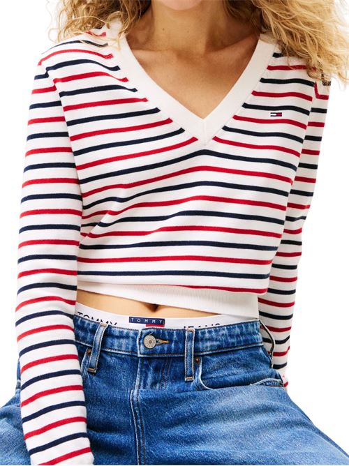 Maglioncino a righe in cotone Tommy Jeans | DW0DW198880FG